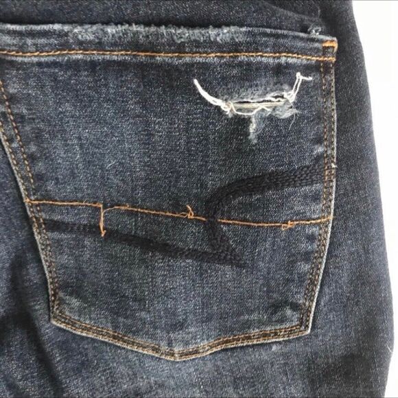 American Eagle Jeans Jegging Hi Rise Super Stretch Skinny 2 2R 26 x29 Ripped AEO - Picture 11 of 12